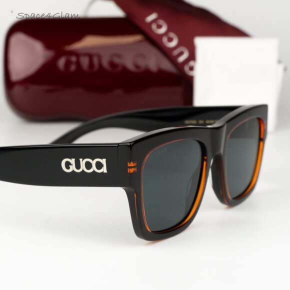 Gucci Women Sunglasses Black Blue Square GG1793S 003 NEW AUTHENTIC main image 5